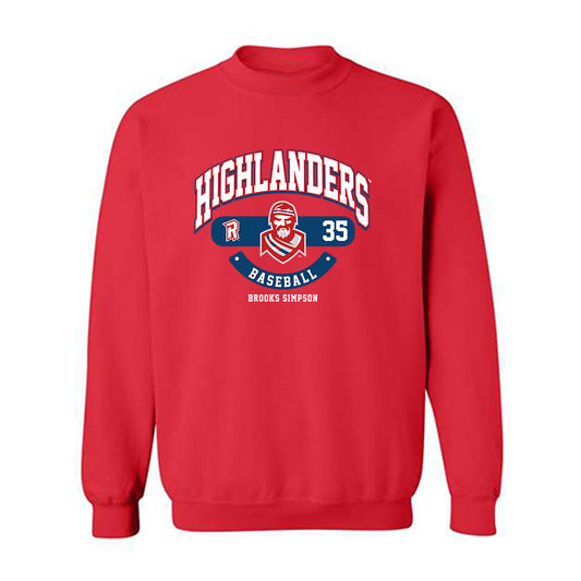 Radford - NCAA Baseball : Brooks Simpson - Classic Fashion Shersey Crewneck Sweatshirt-0