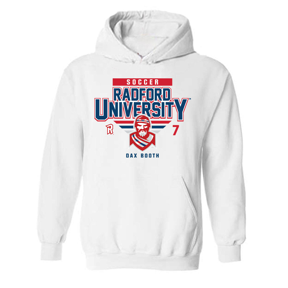 Radford - NCAA Men's Soccer : Dax Booth - Classic Fashion Shersey Hooded Sweatshirt-0