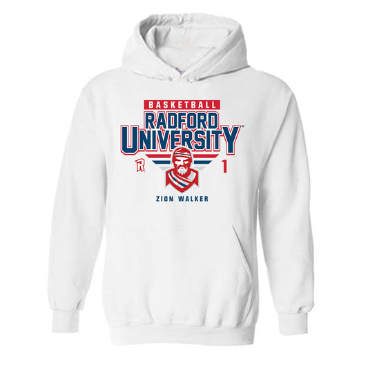 Radford - NCAA Men's Basketball : Zion Walker - Classic Fashion Shersey Hooded Sweatshirt