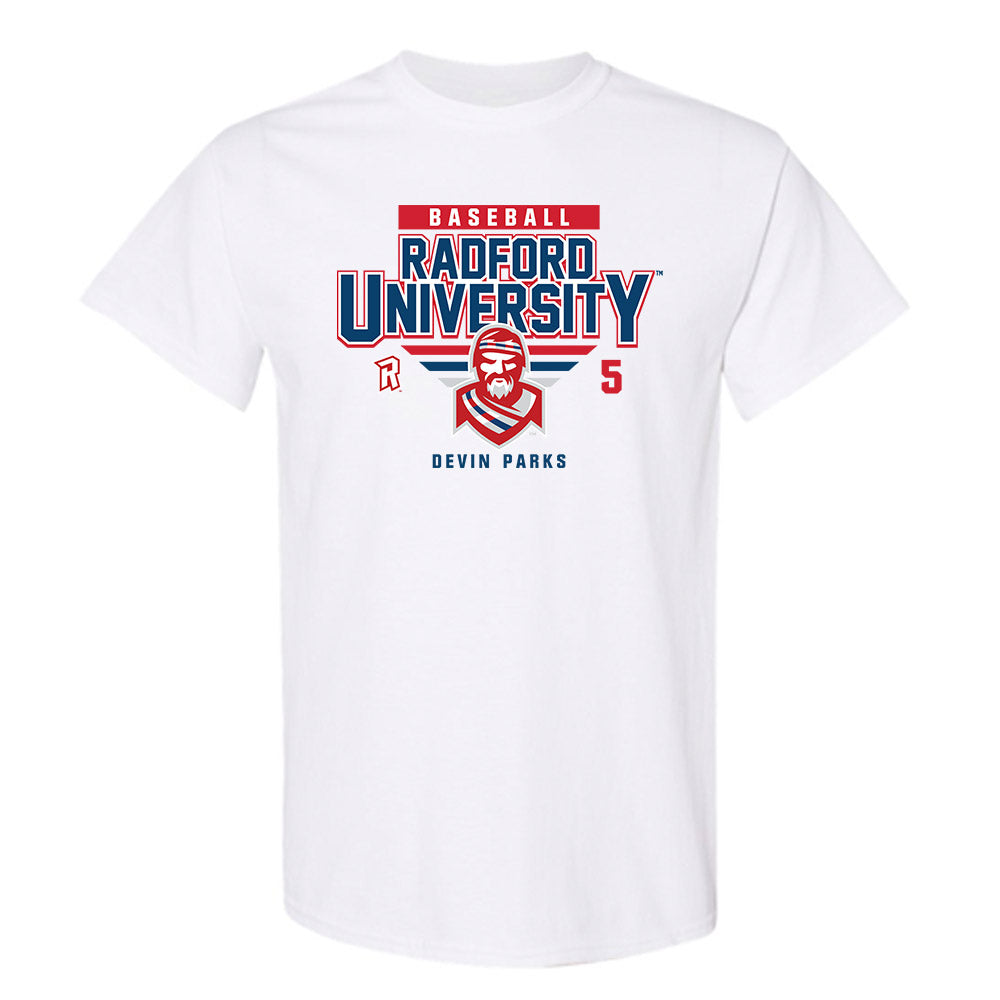 Radford - NCAA Baseball : Devin Parks - Classic Fashion Shersey T-Shirt-0