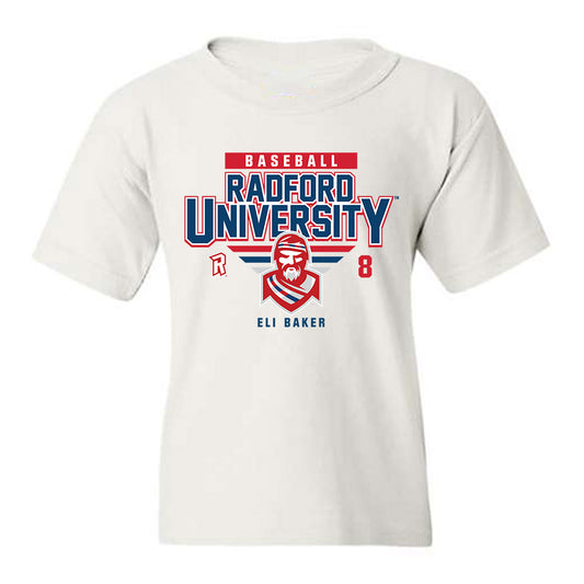 Radford - NCAA Baseball : Eli Baker - Classic Fashion Shersey Youth T-Shirt-0