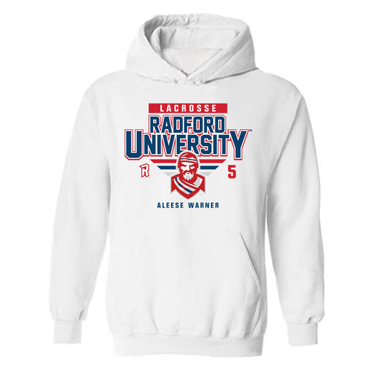 Radford - NCAA Women's Lacrosse : Aleese Warner - Classic Fashion Shersey Hooded Sweatshirt-0