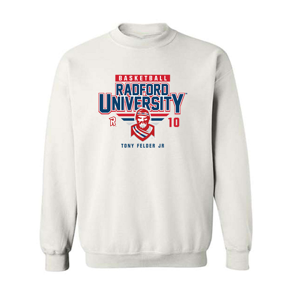 Radford - NCAA Men's Basketball : Tony Felder Jr - Classic Fashion Shersey Crewneck Sweatshirt