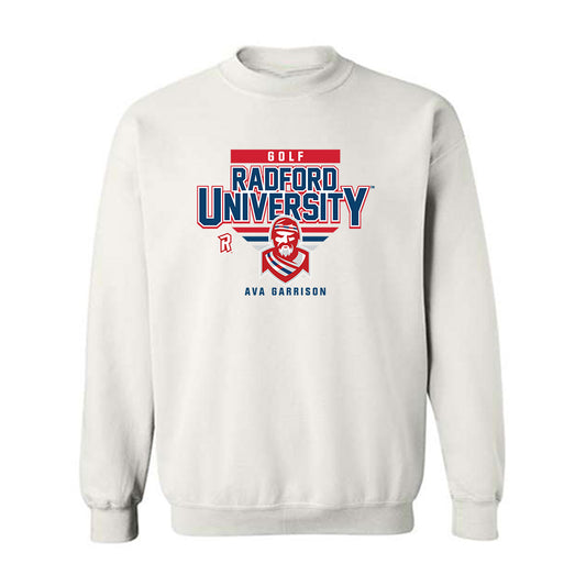 Radford - NCAA Women's Golf : Ava Garrison - Classic Fashion Shersey Crewneck Sweatshirt-0