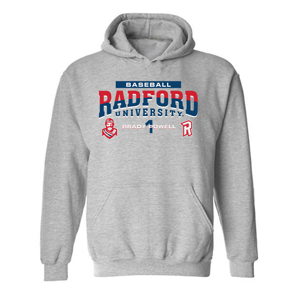 Radford - NCAA Baseball : Brady Powell - Classic Fashion Shersey Hooded Sweatshirt-0