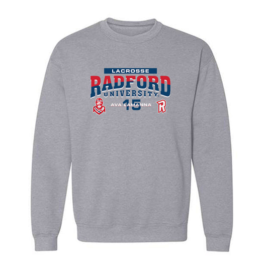 Radford - NCAA Women's Lacrosse : Ava LaManna - Classic Fashion Shersey Crewneck Sweatshirt-0