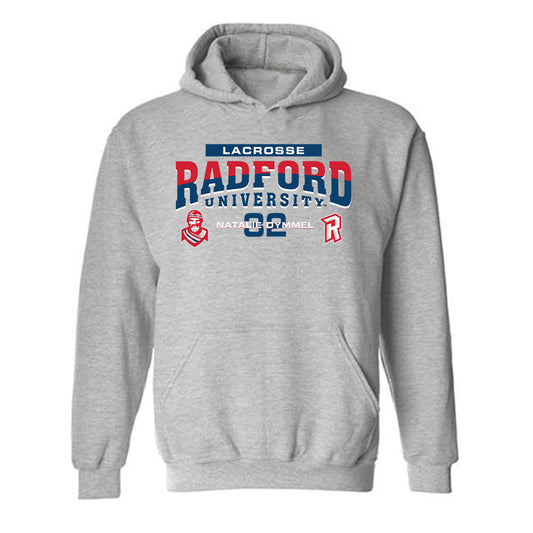 Radford - NCAA Women's Lacrosse : Natalie Dymmel - Classic Fashion Shersey Hooded Sweatshirt-0