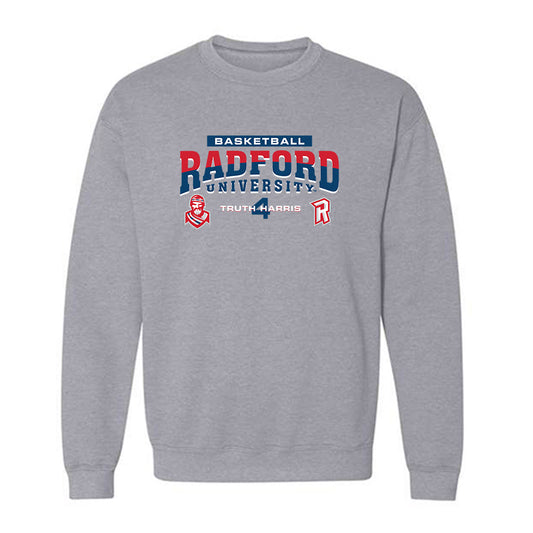 Radford - NCAA Men's Basketball : Truth Harris - Classic Fashion Shersey Crewneck Sweatshirt