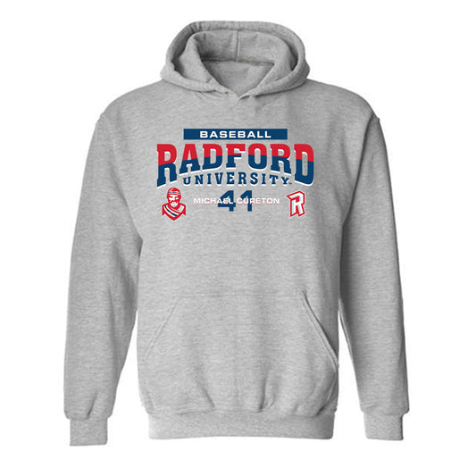 Radford - NCAA Baseball : Michael Cureton - Classic Fashion Shersey Hooded Sweatshirt-0