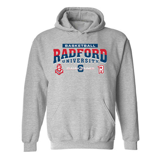Radford - NCAA Men's Basketball : Isaiah Gaines - Classic Fashion Shersey Hooded Sweatshirt-0