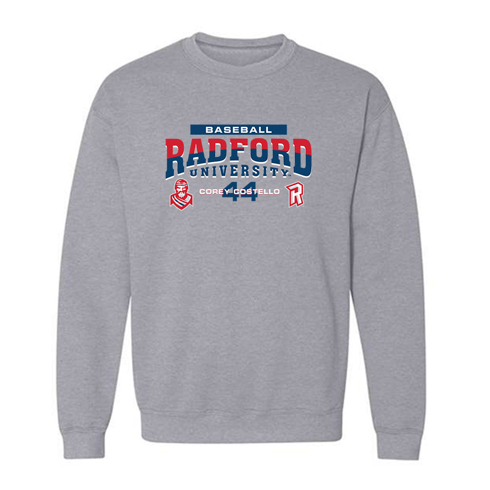 Radford - NCAA Baseball : Corey Costello - Classic Fashion Shersey Crewneck Sweatshirt-0