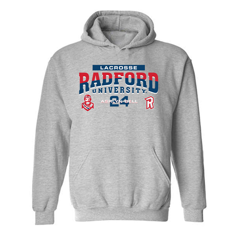 Radford - NCAA Women's Lacrosse : Ashlyn Bell - Classic Fashion Shersey Hooded Sweatshirt-0
