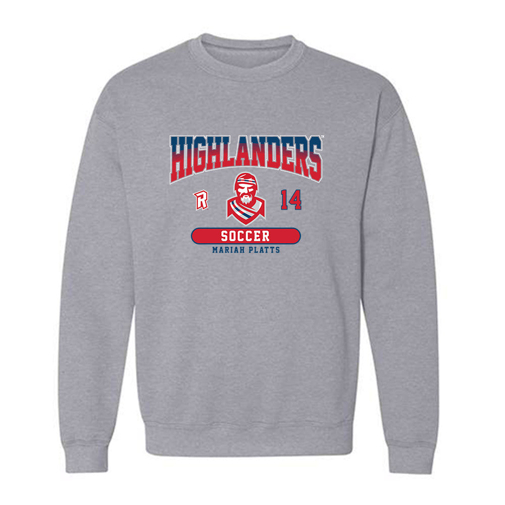 Radford - NCAA Women's Soccer : Mariah Platts - Classic Fashion Shersey Crewneck Sweatshirt-0