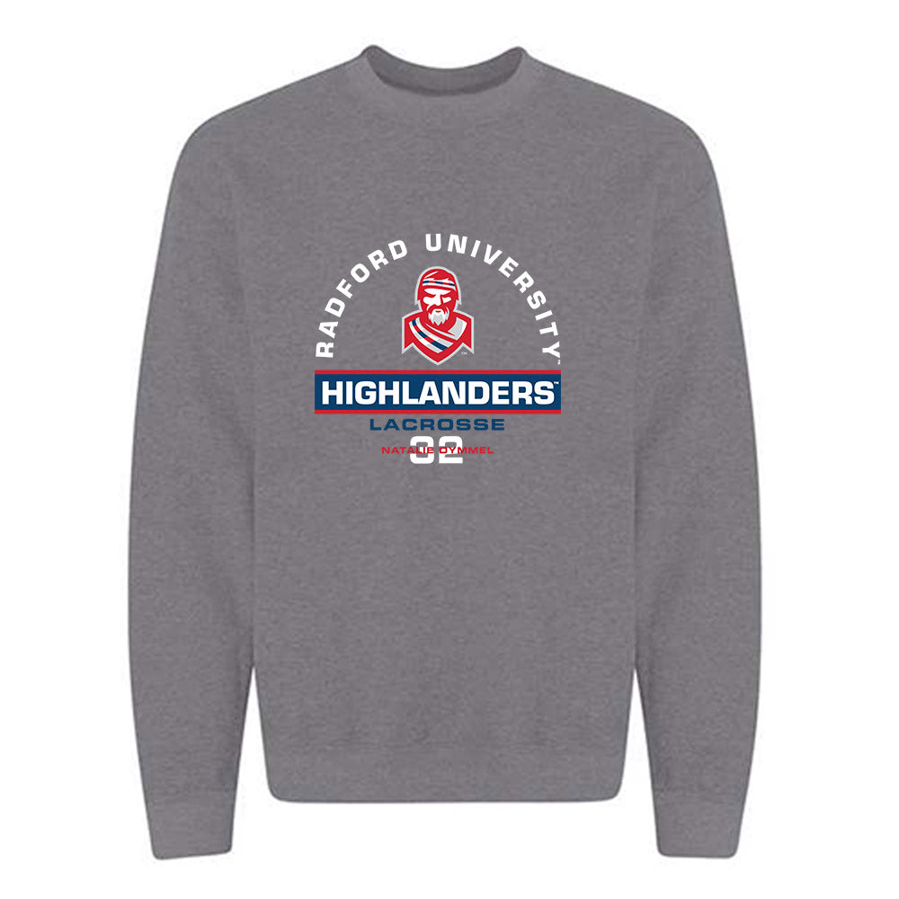 Radford - NCAA Women's Lacrosse : Natalie Dymmel - Classic Fashion Shersey Crewneck Sweatshirt-0