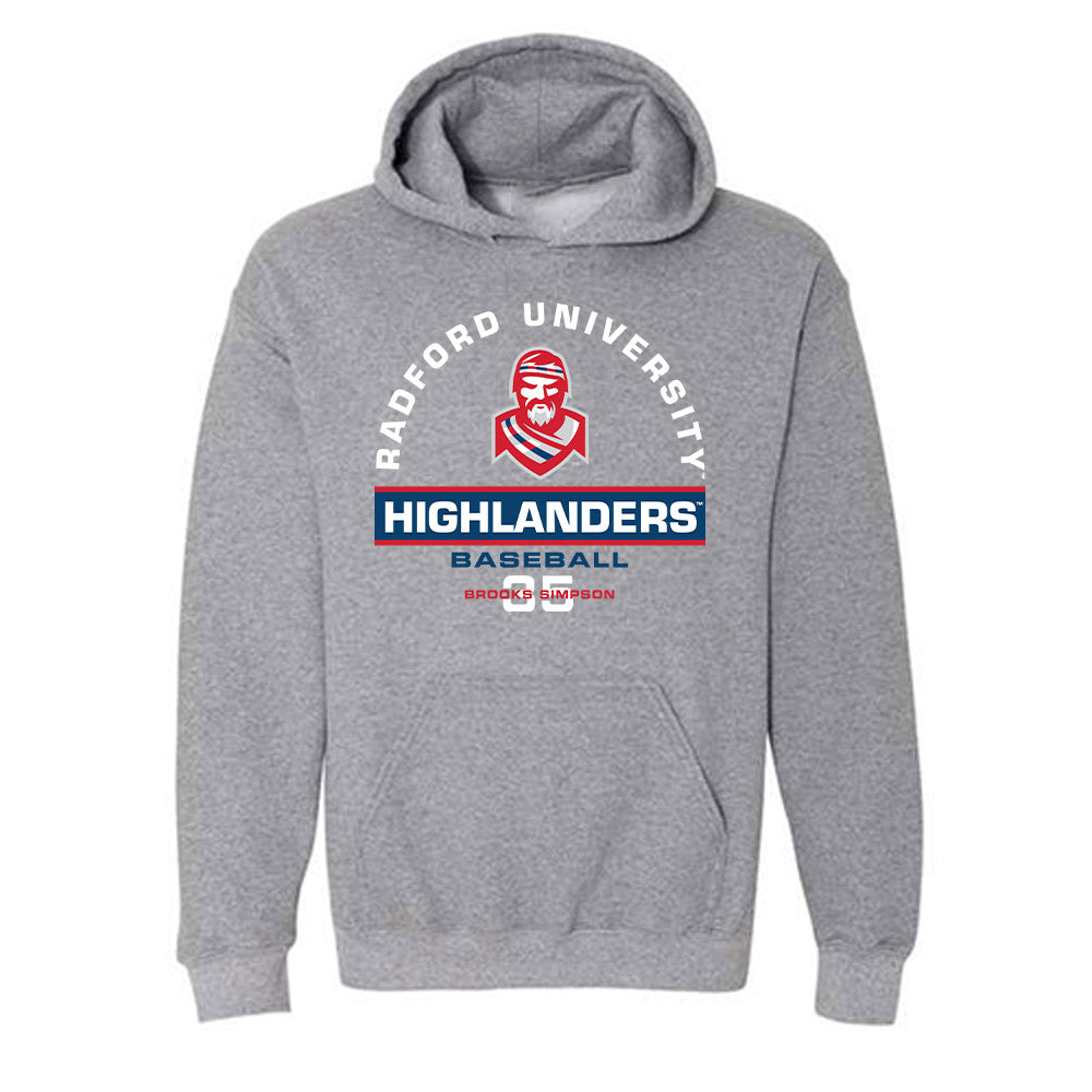 Radford - NCAA Baseball : Brooks Simpson - Classic Fashion Shersey Hooded Sweatshirt-0