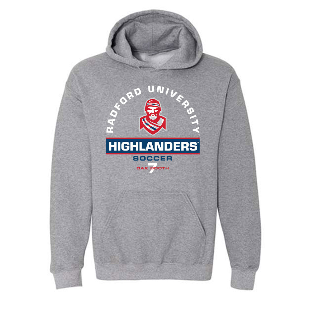 Radford - NCAA Men's Soccer : Dax Booth - Classic Fashion Shersey Hooded Sweatshirt-0