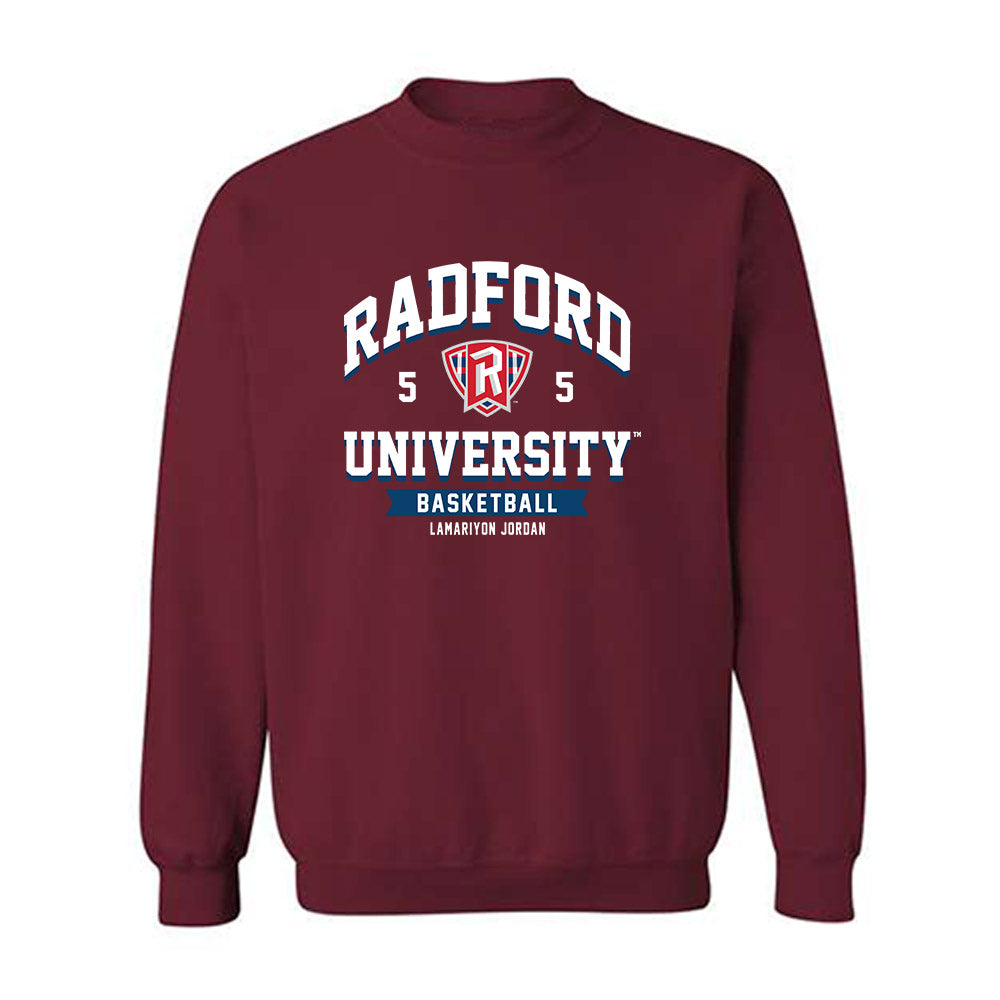 Radford - NCAA Men's Basketball : Lamariyon Jordan - Classic Fashion Shersey Crewneck Sweatshirt-0
