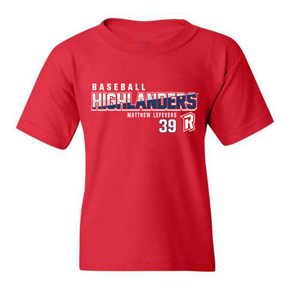 Radford - NCAA Baseball : Matthew Lefevers - Classic Fashion Shersey Youth T-Shirt