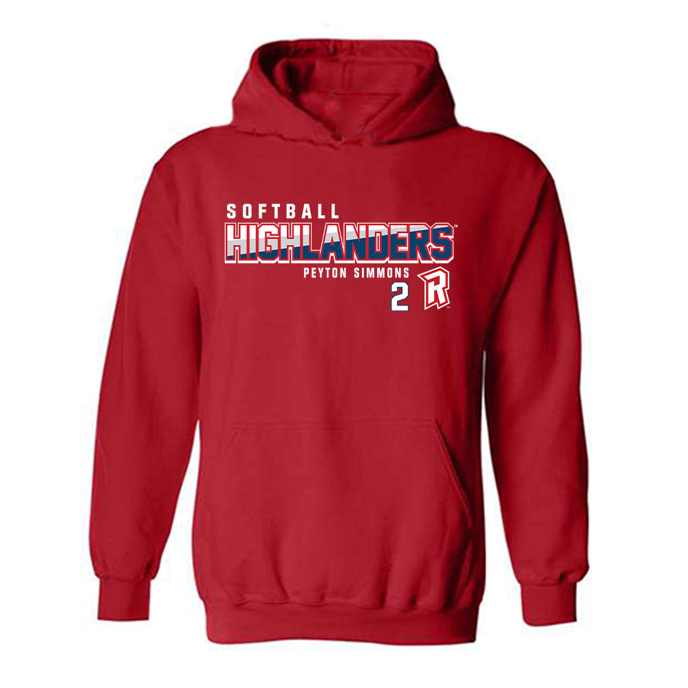 Radford - NCAA Softball : Peyton Simmons - Classic Fashion Shersey Hooded Sweatshirt-0