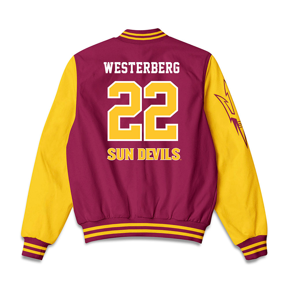 Arizona State - NCAA Women's Lacrosse : Addison Westerberg - Bomber Jacket-1