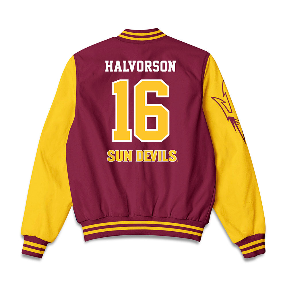 Arizona State - NCAA Baseball : Wyatt Halvorson - Bomber Jacket-1