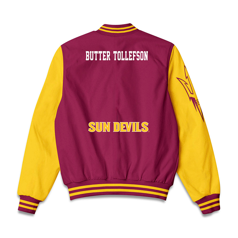 Arizona State - NCAA Football : Michael "Butter" Tollefson - Bomber Jacket-1