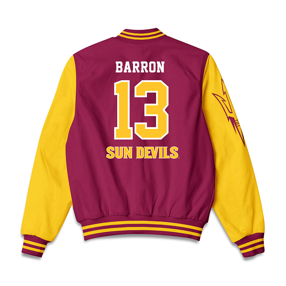 Arizona State - NCAA Men's Ice Hockey : Michael Barron - Bomber Jacket-1