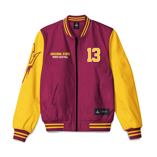 Arizona State - NCAA Women's Basketball : Last-Tear Poa - Bomber Jacket-0