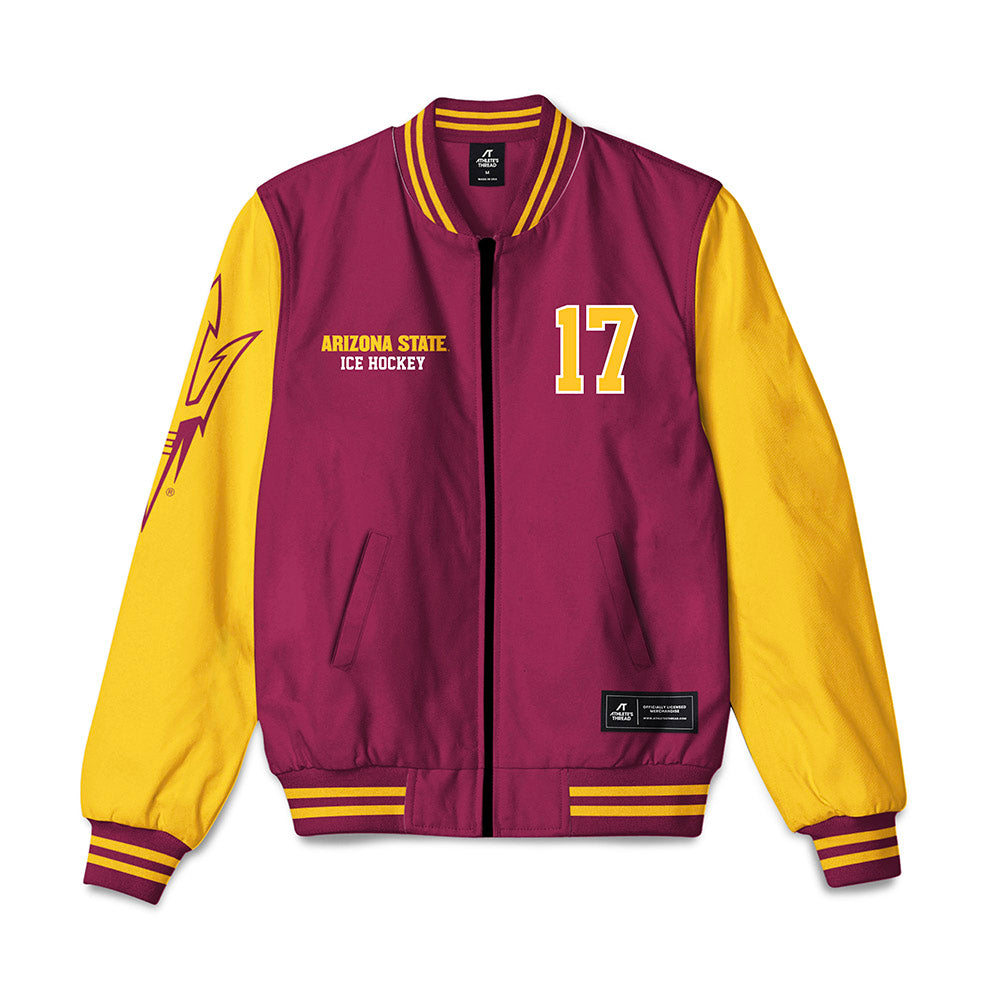 Arizona State - NCAA Men's Ice Hockey : Teddy Merrill - Bomber Jacket-0
