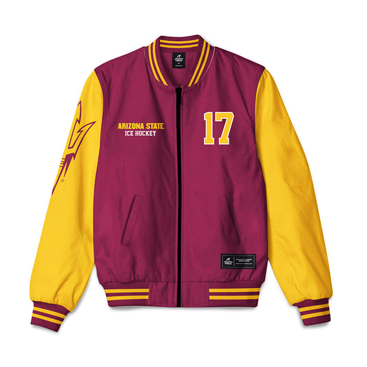 Arizona State - NCAA Men's Ice Hockey : Teddy Merrill - Bomber Jacket-0