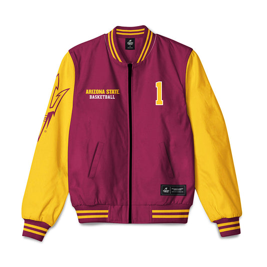 Arizona State - NCAA Men's Basketball : Santiago Trouet - Bomber Jacket-0