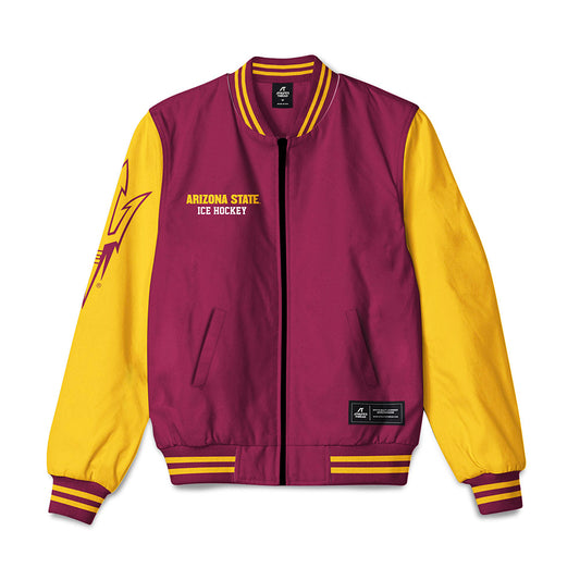 Arizona State - NCAA Men's Ice Hockey : Olivier Houde - Bomber Jacket-0