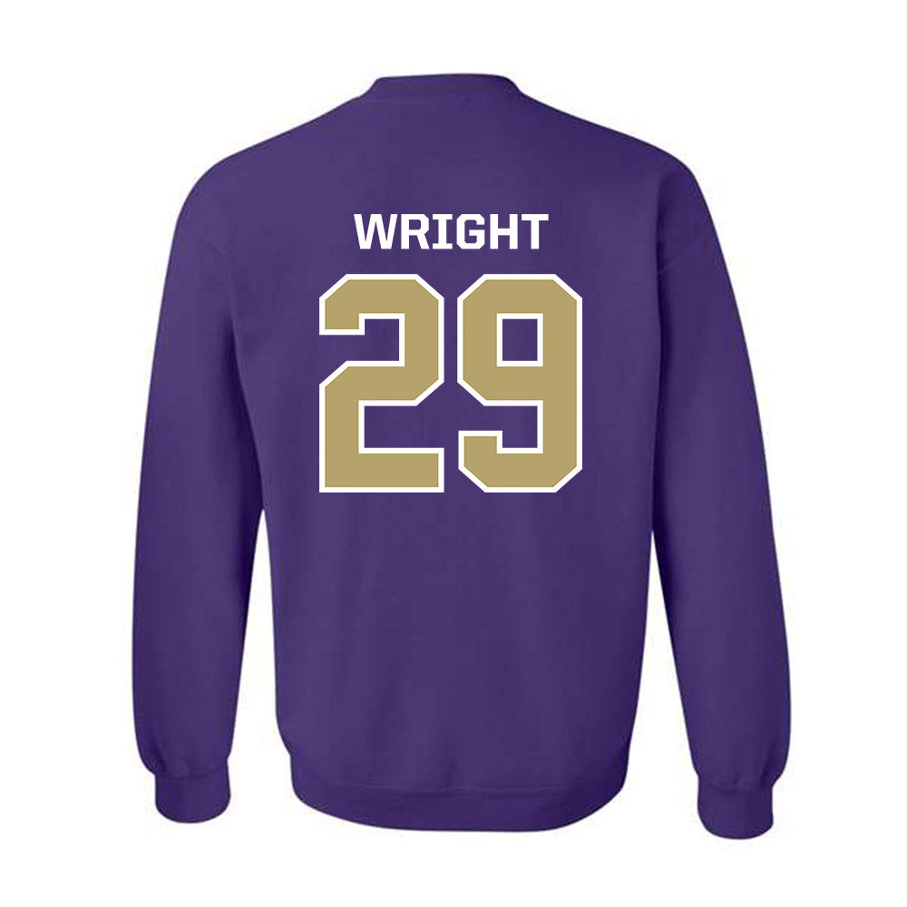JMU - NCAA Football : KJ Wright - Classic Shersey Crewneck Sweatshirt-1