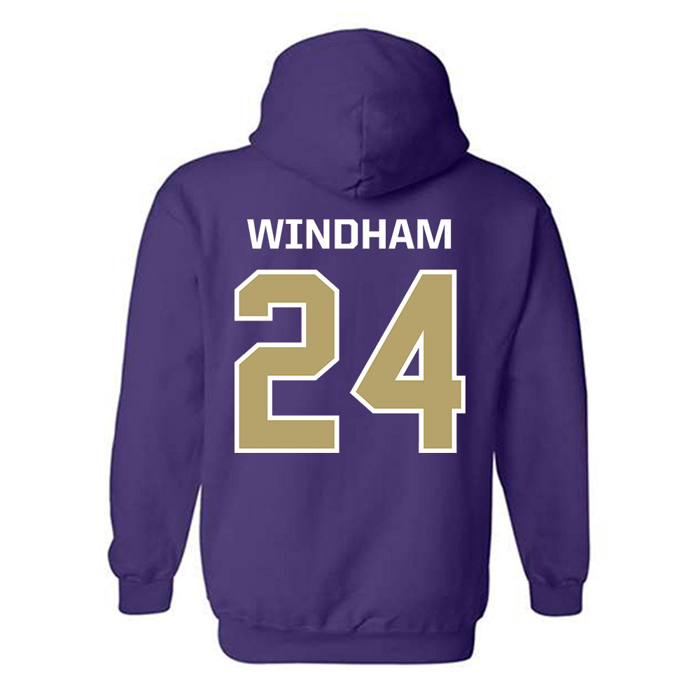 JMU - NCAA Men's Basketball : KJ Windham - Classic Shersey Hooded Sweatshirt-1