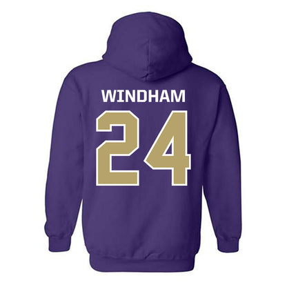 JMU - NCAA Men's Basketball : KJ Windham - Classic Shersey Hooded Sweatshirt-1