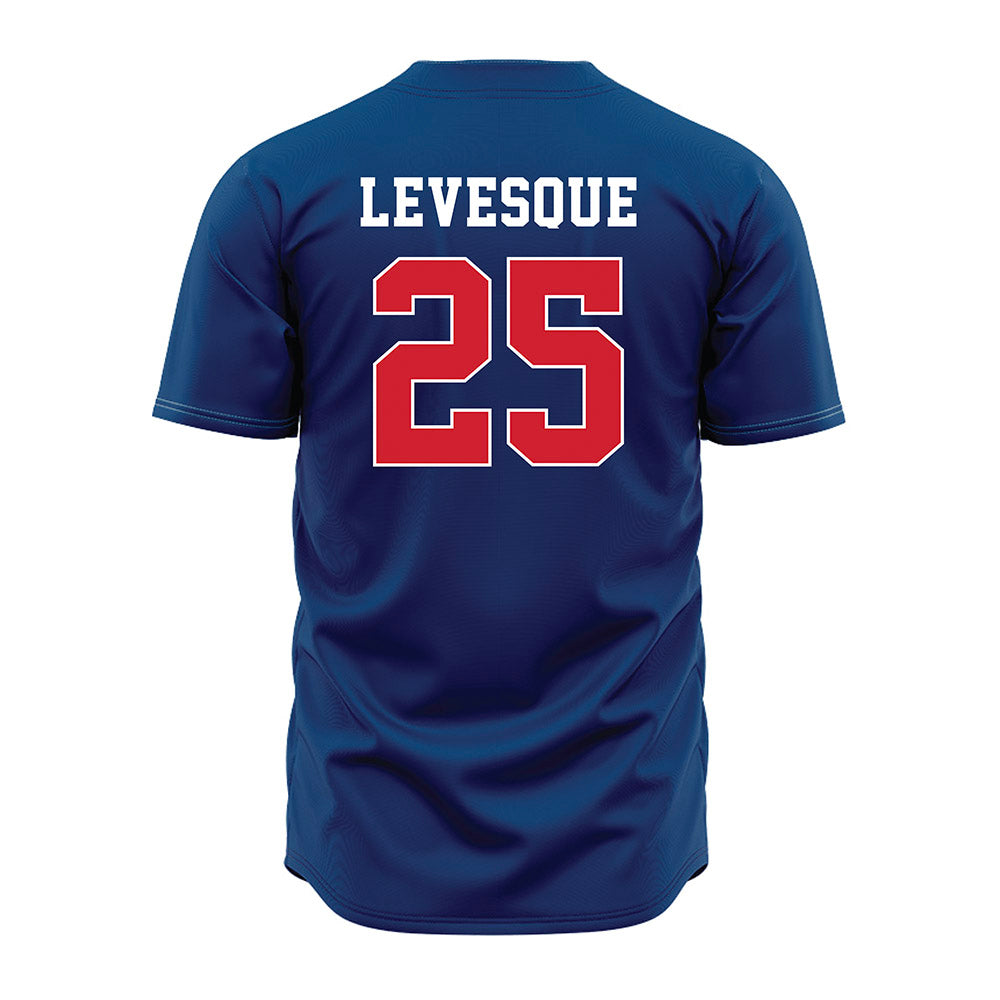 Radford - NCAA Baseball : Alex Levesque - Blue Jersey-1