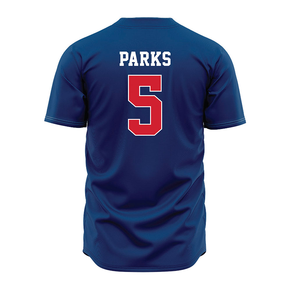 Radford - NCAA Baseball : Devin Parks - Blue Jersey-1