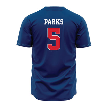 Radford - NCAA Baseball : Devin Parks - Blue Jersey-1