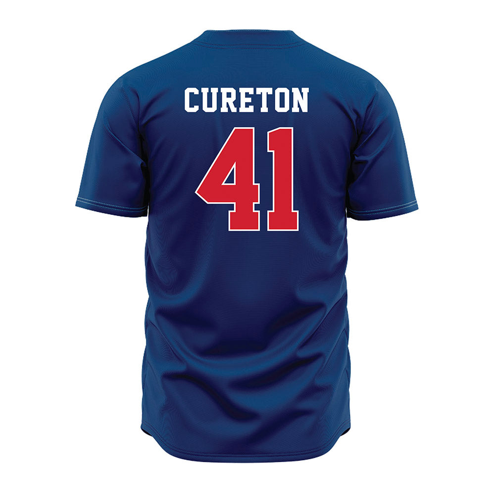 Radford - NCAA Baseball : Michael Cureton - Blue Jersey-1