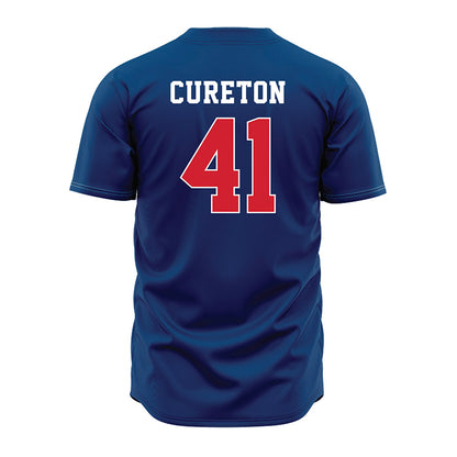 Radford - NCAA Baseball : Michael Cureton - Blue Jersey-1