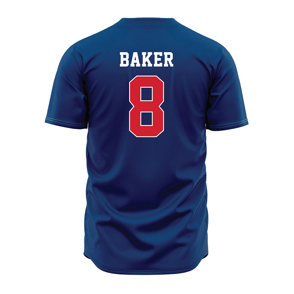 Radford - NCAA Baseball : Eli Baker - Blue Jersey-1