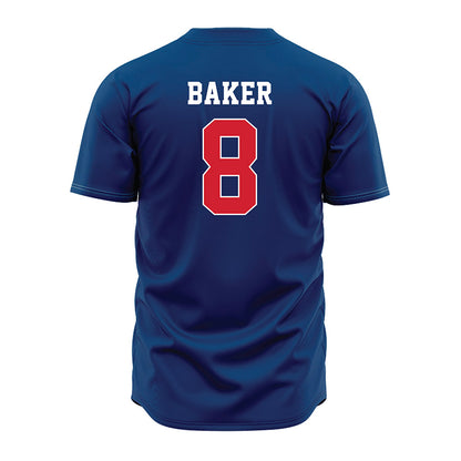 Radford - NCAA Baseball : Eli Baker - Blue Jersey-1