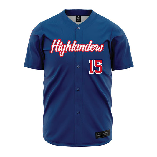 Radford - NCAA Baseball : Lucas Edwards - Blue Jersey-0