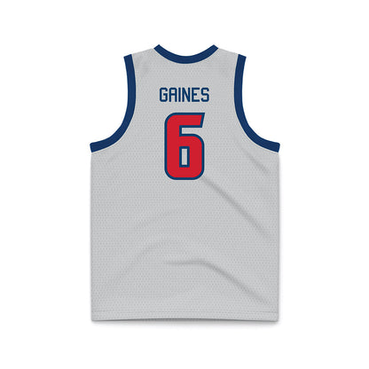 Radford - NCAA Men's Basketball : Isaiah Gaines - Grey Basketball Jersey-1