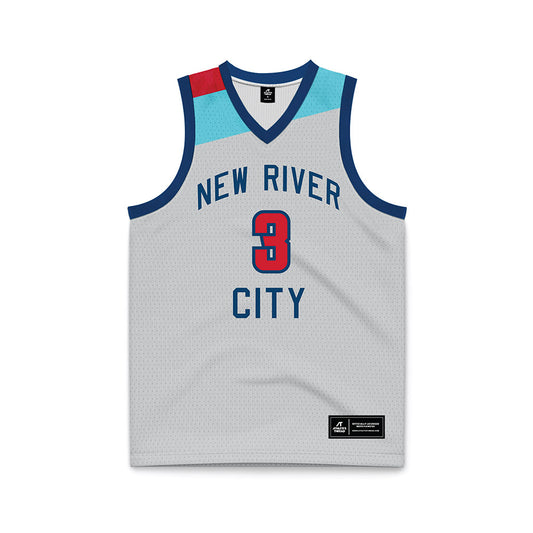 Radford - NCAA Men's Basketball : Brennan Chatman - Grey Basketball Jersey