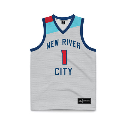 Radford - NCAA Men's Basketball : Zion Walker - Grey Basketball Jersey