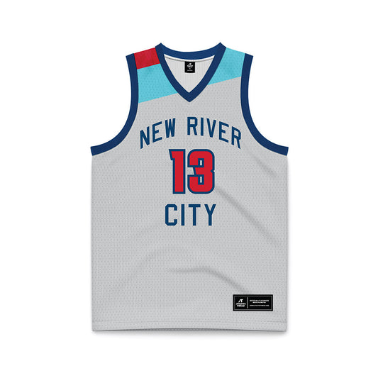 Radford - NCAA Men's Basketball : Bradley Land - Grey Basketball Jersey-0