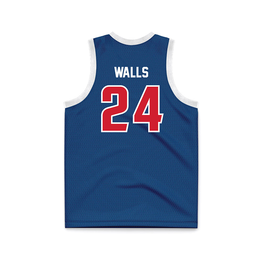 Radford - NCAA Men's Basketball : Lukas Walls - Navy Basketball Jersey-1