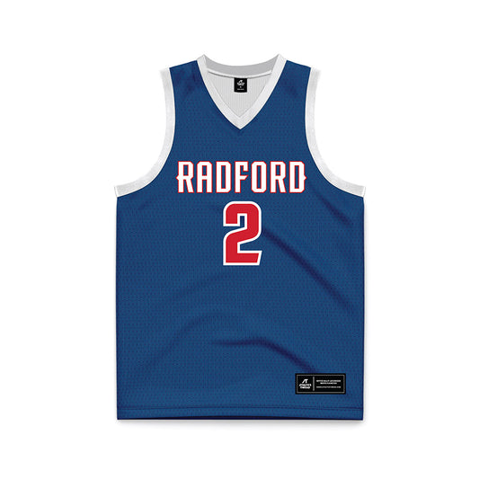 Radford - NCAA Men's Basketball : Chace Davis - Navy Basketball Jersey
