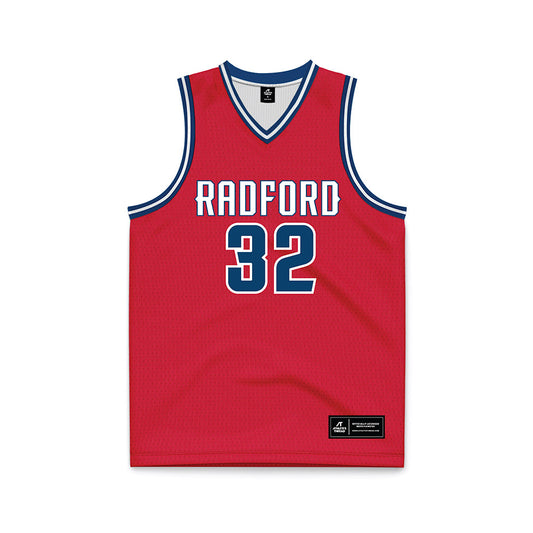 Radford - NCAA Men's Basketball : David Early - Red Basketball Jersey